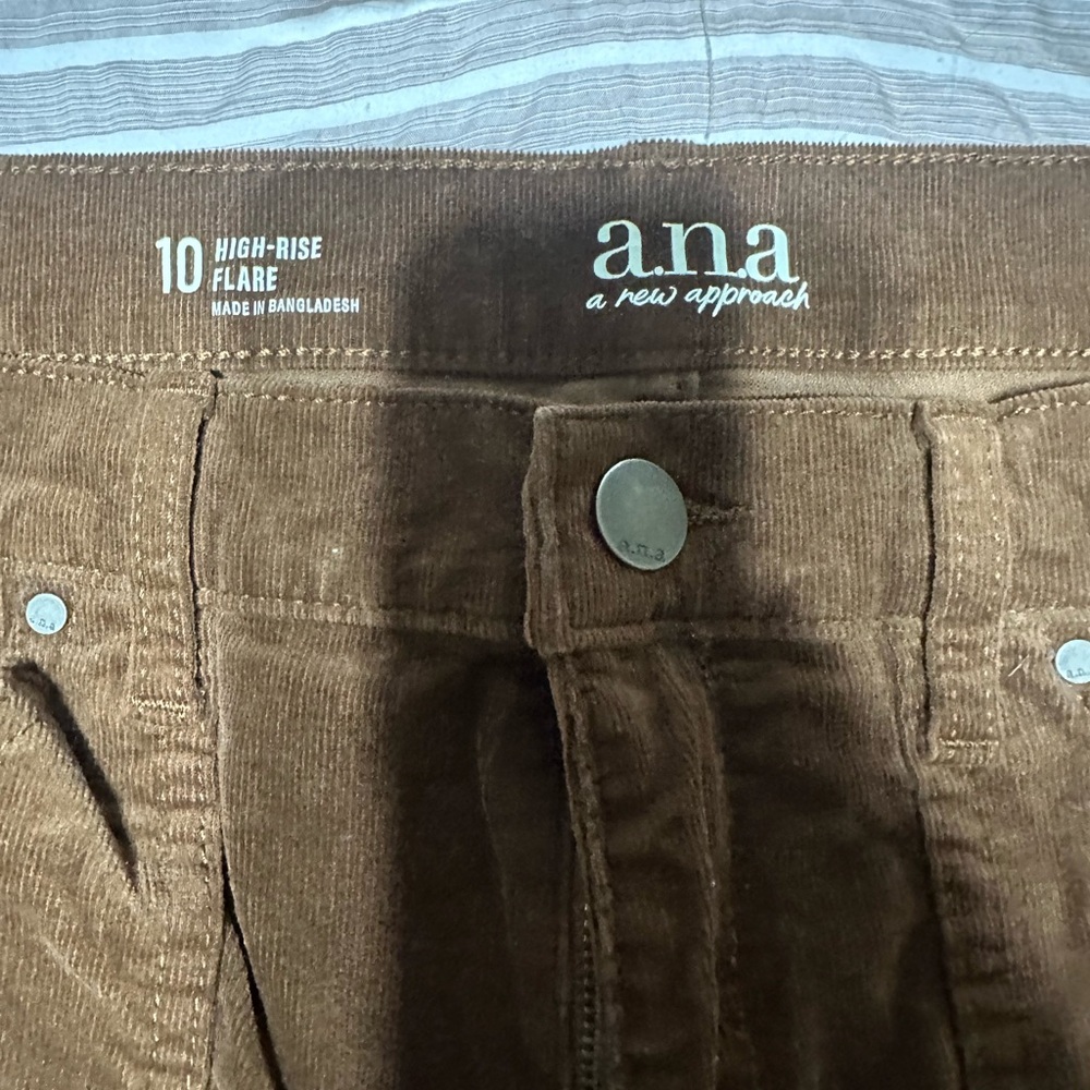 Ana Brown High-Rise Flare Pants